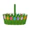 12.25" Easter Grass & Tulip Felt Basket by Creatology™